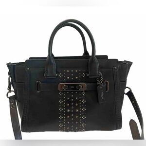 Coach Black Crossbody Bag with Studded Details